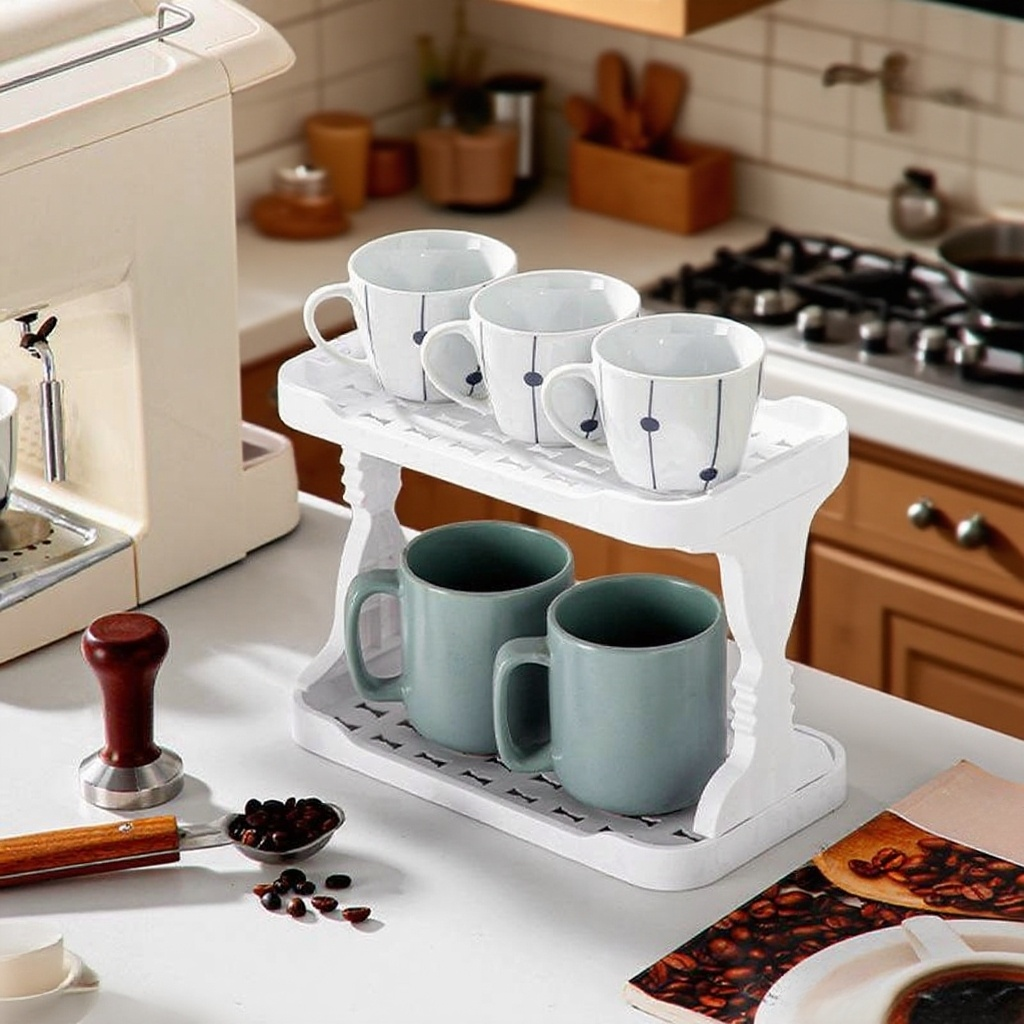 ชั้นวางของบนเดสก์ท็อปสองชั้น