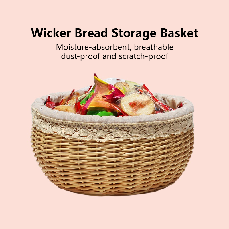 Wicker Bread Storage Basket