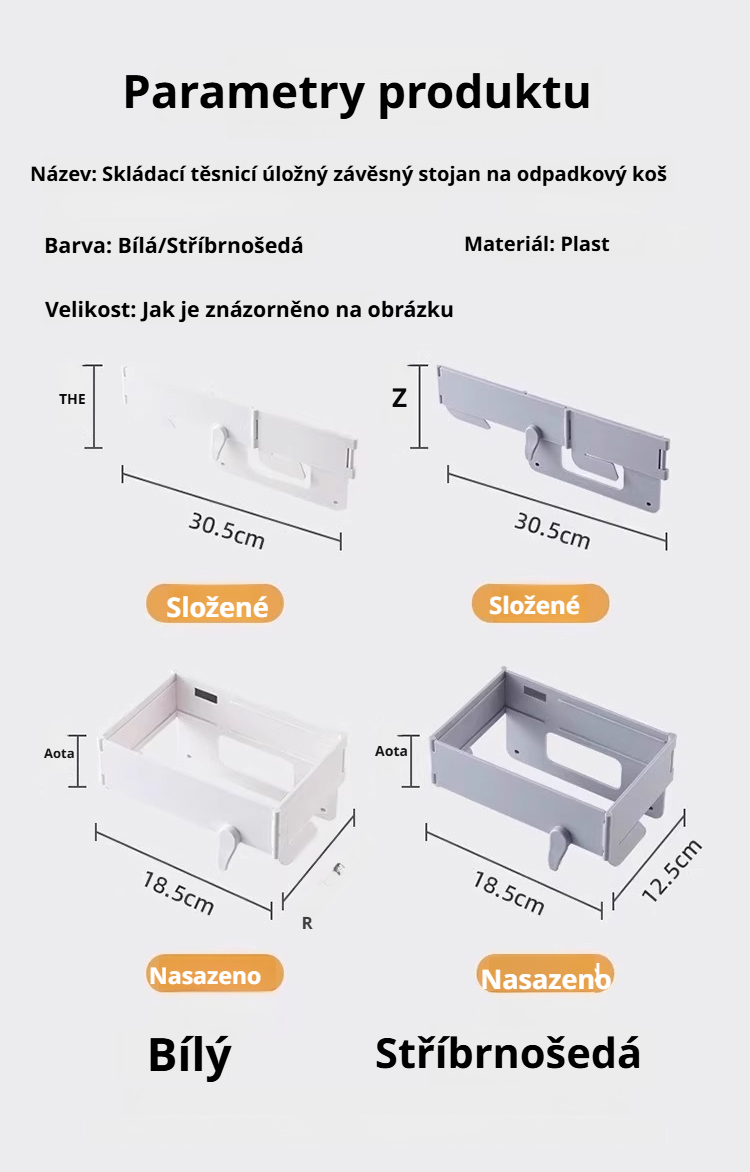 Moderní design teleskopického úložného držáku