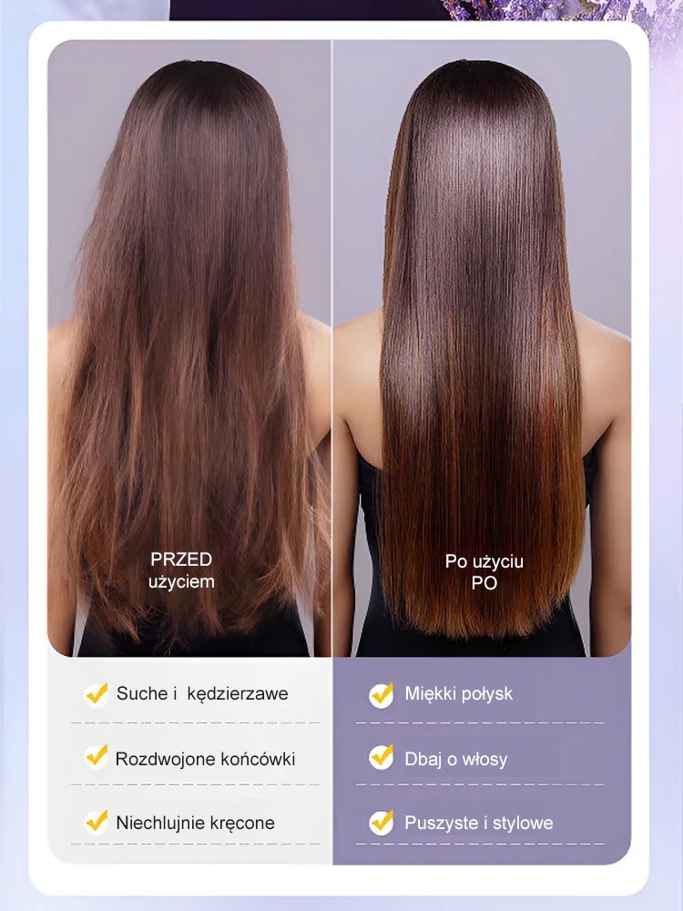 Przenośna bezprzewodowa szczotka jonizująca do prostowania włosów