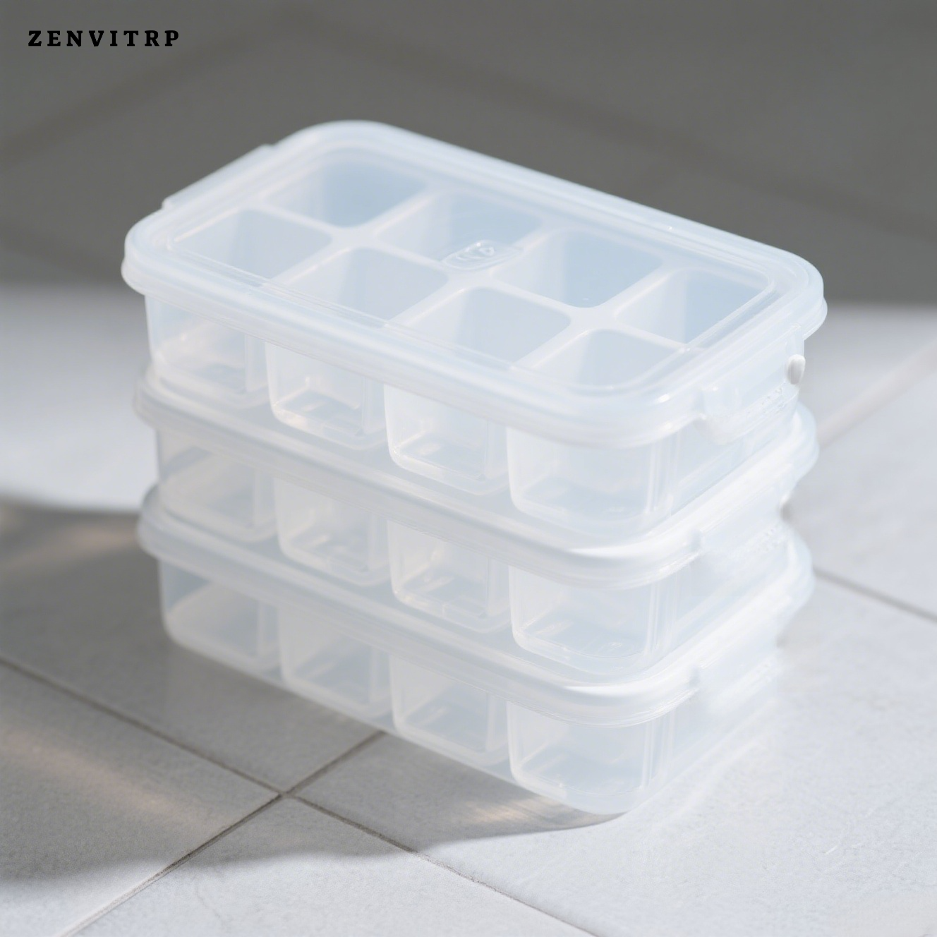 蓋付きプラスチック3層アイスキューブトレイモールド