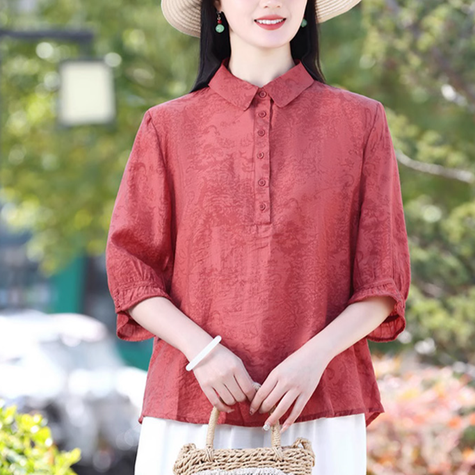 カジュアルに着こなすジャカードシャツ