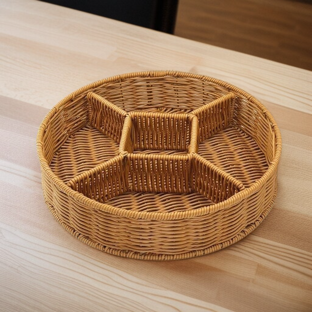 編織零食分格收納籃