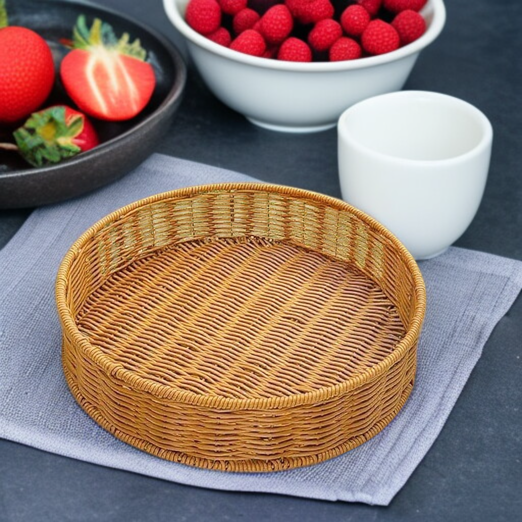 耐用材質編織收納籃細節特寫