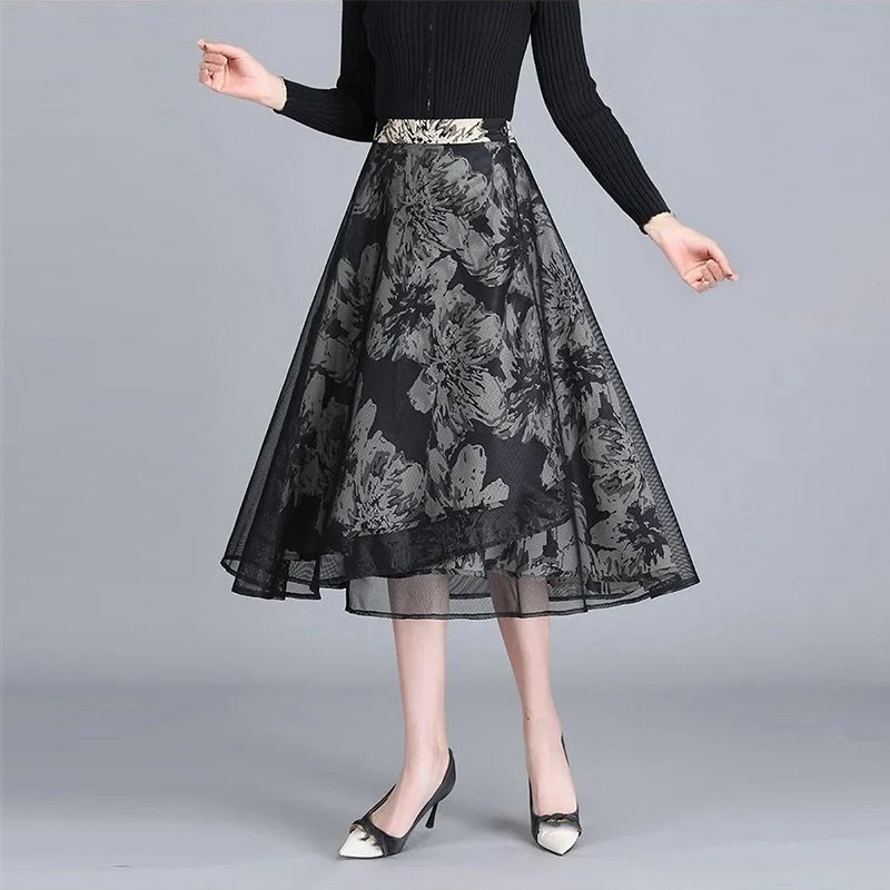 リバーシブル プリント柄スカート