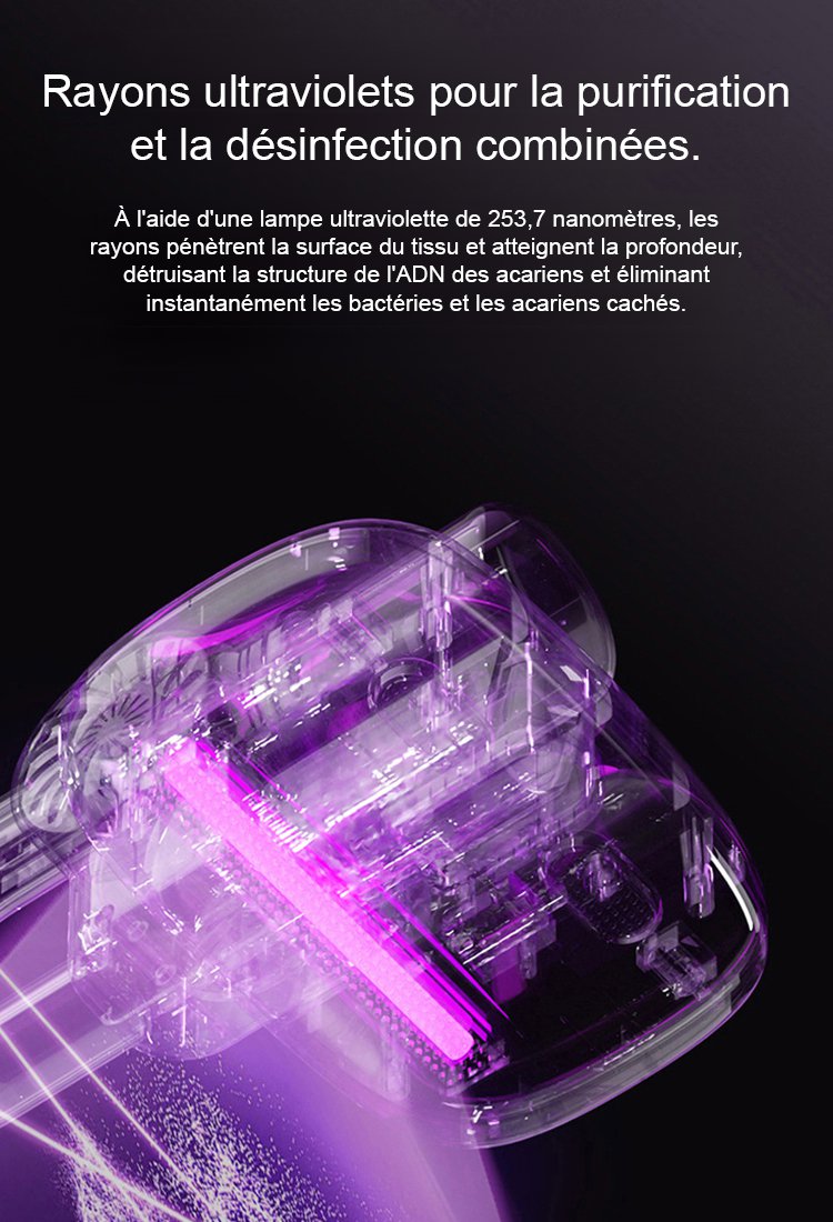 [Aspiration et nettoyage sans fil intégrés] Grande machine d'aspiration et de nettoyage des acariens