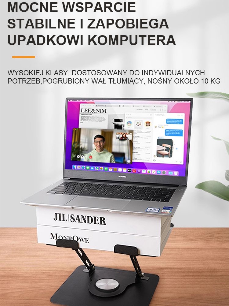 Obrotowy o 360 stopni stalowy uchwyt na komputer