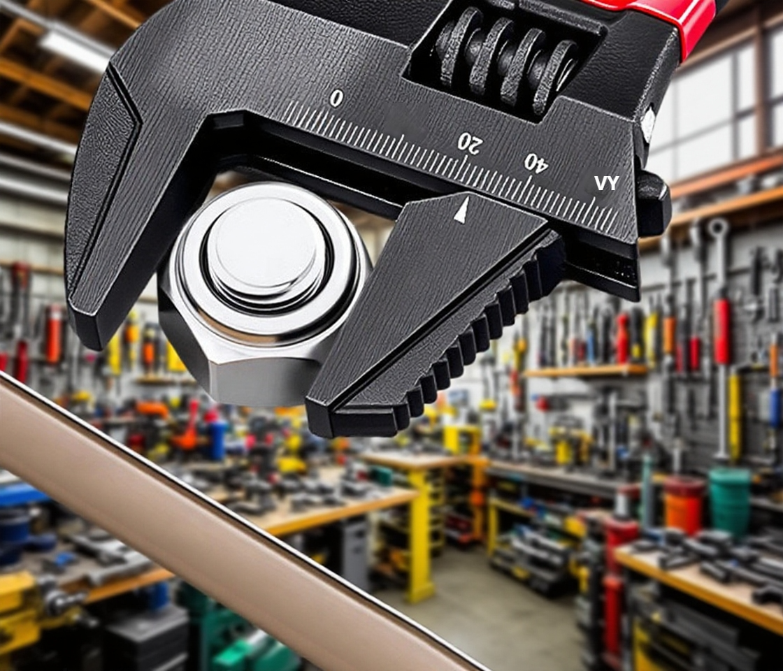 Praktický klíč na potrubí s krátkou rukojetí