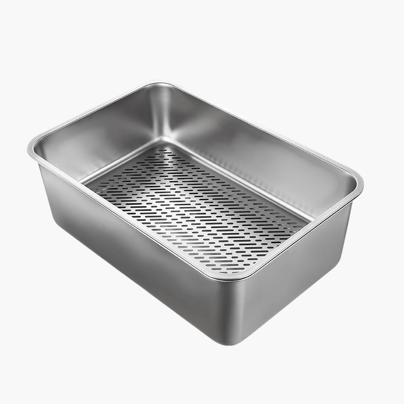 ステンレスフィルター付き猫用トイレ