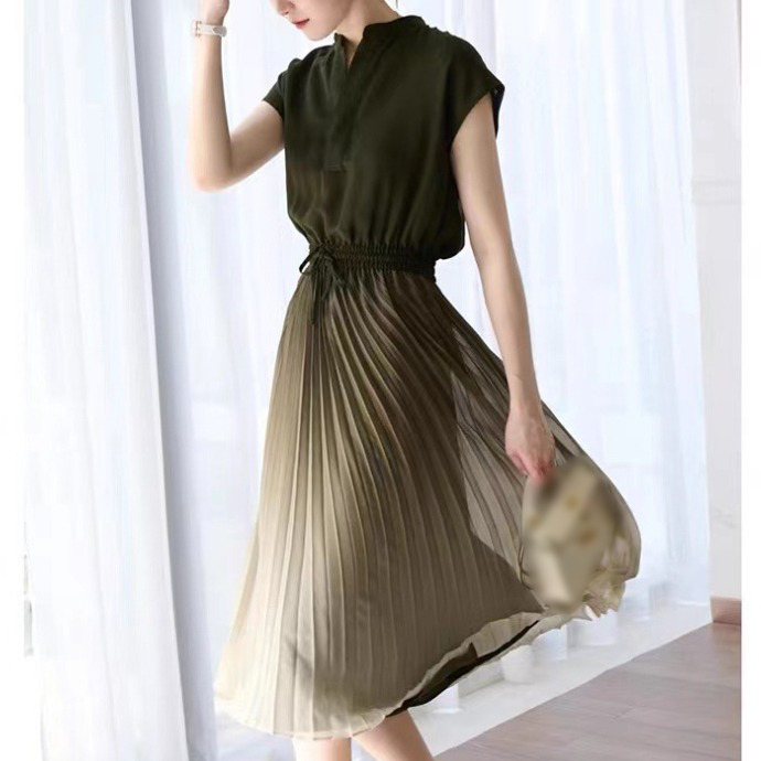 셔링 그러데이션 원피스