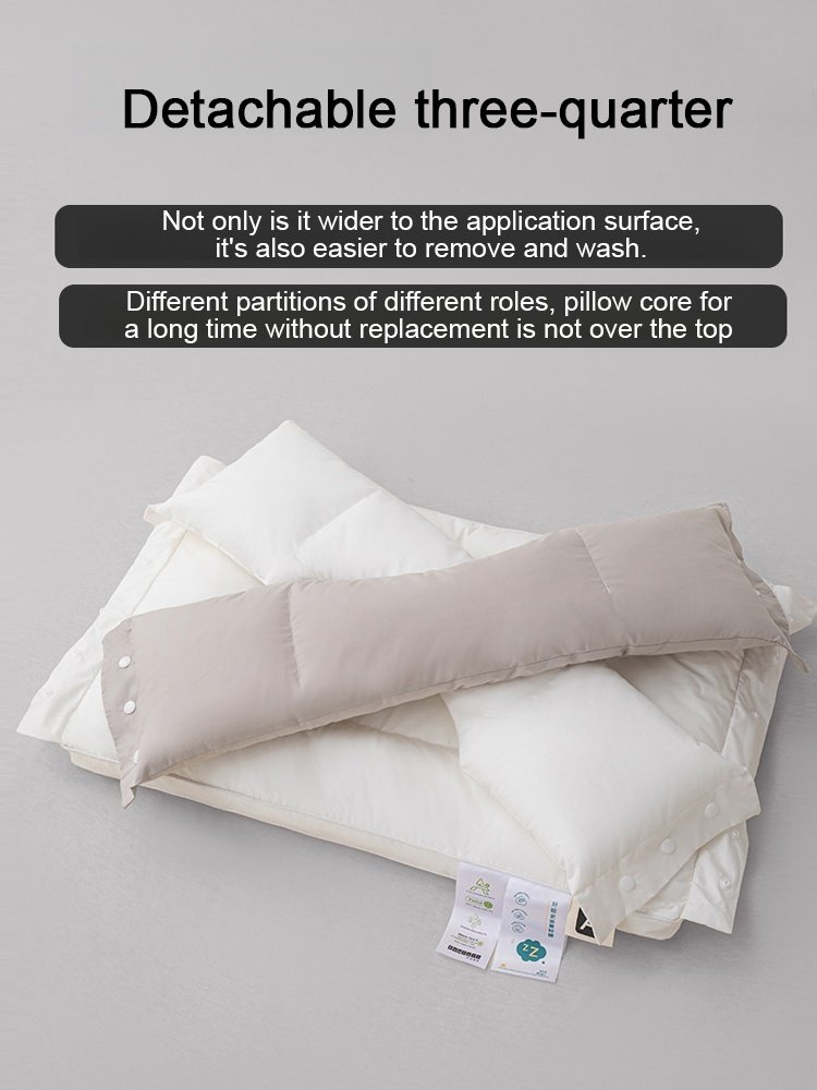 【The more you sleep, the more beautiful you become】Soft and firm dual-zone all-cotton neck support b