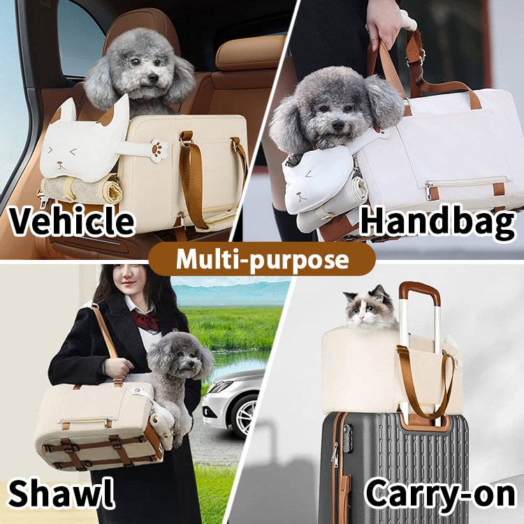 Giipet-Pet Carrier Bag, Eligible Invoice Issuable, Lockable Double Zipper, Curtain Included, Cats, T