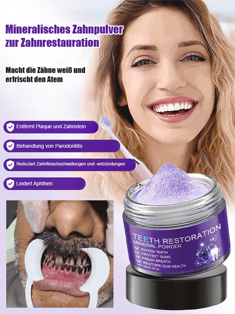 【Zahnpflege-Regeneration】Zahnreparatur und Aufhellung mit mineralischem Zahnpulver