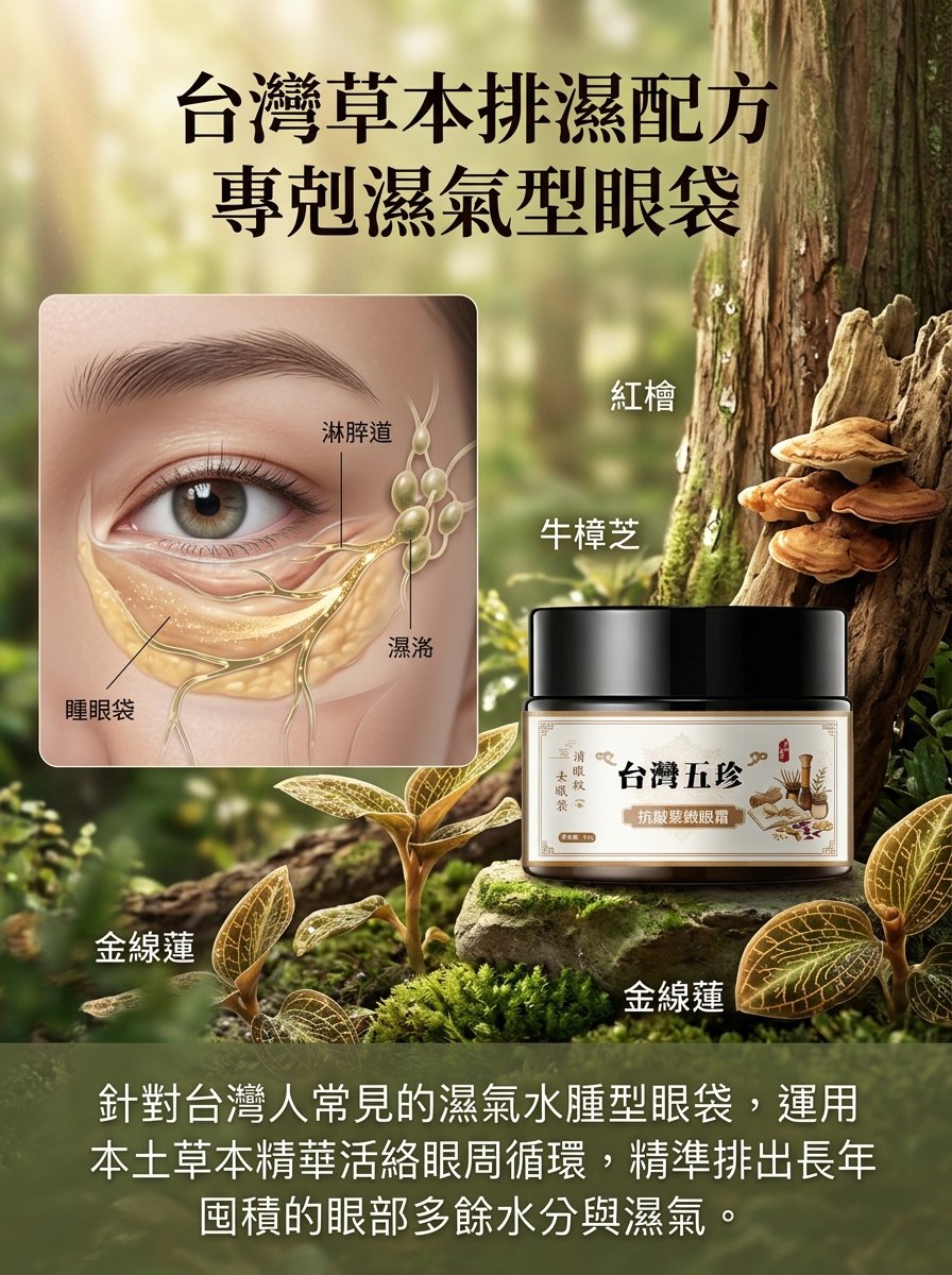 【免動刀眼袋熨斗】吳明珠親研・五珍緊緻眼霜
