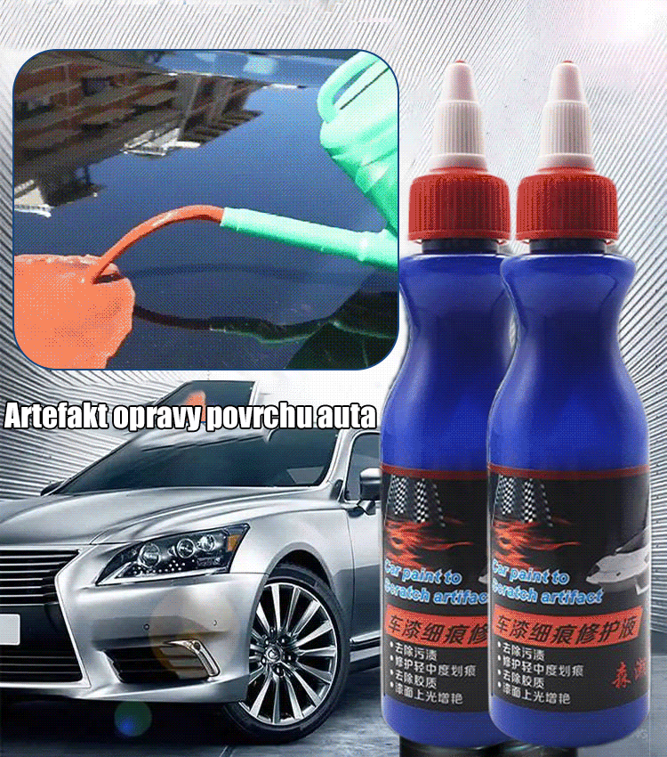 Artefakt opravy povrchu auta