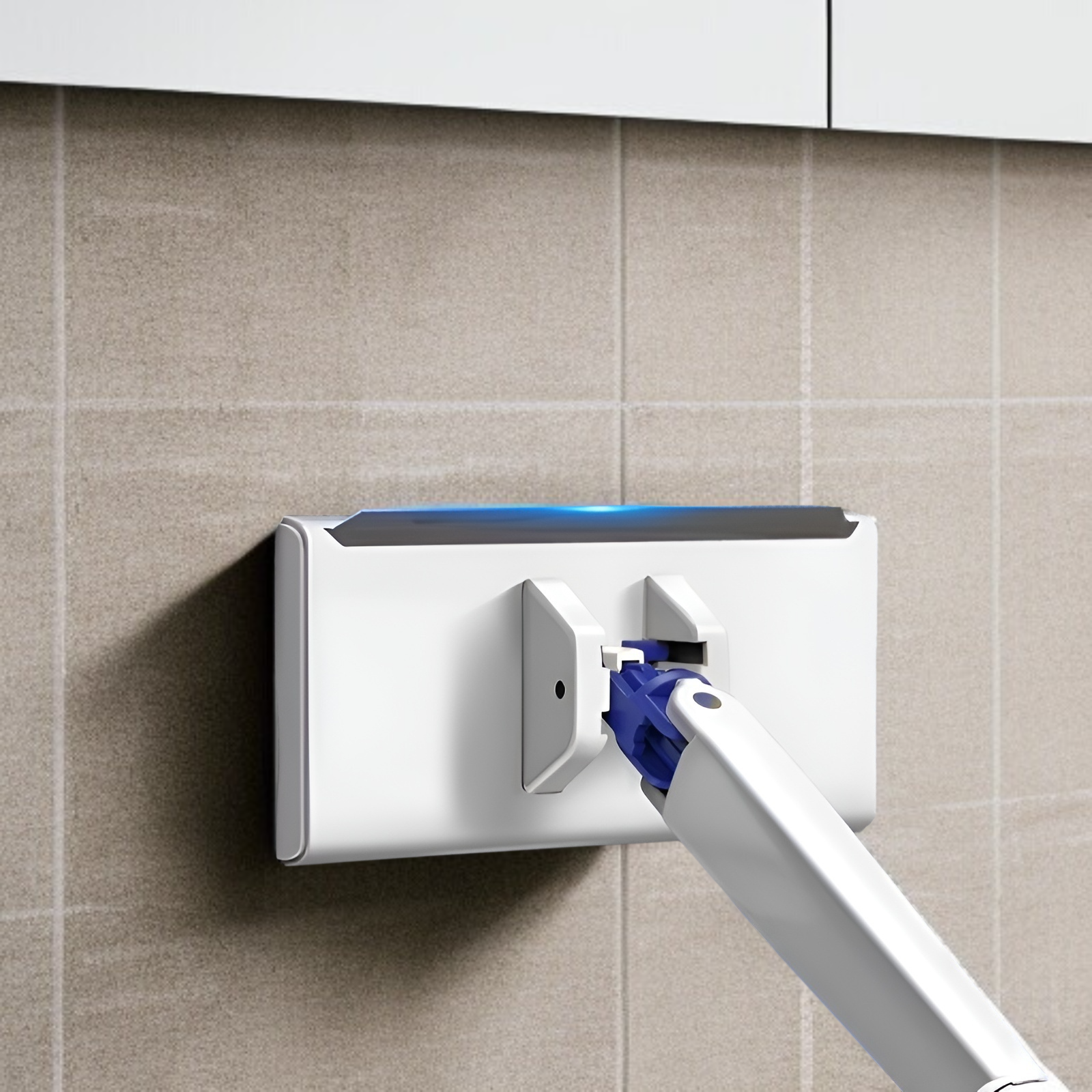 フロアワイパー 本体 1秒で着脱 ワンタッチモップ 2in1水切りワイパー 乾湿両用モップ 拭き掃除 雑巾ワイパー ベランダ 玄関 床 窓 フロア フローリング 掃除道具 使い捨てドライシート付き