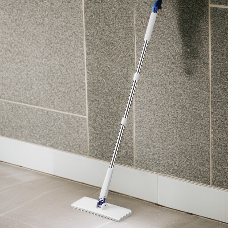 フロアワイパー 本体 1秒で着脱 ワンタッチモップ 2in1水切りワイパー 乾湿両用モップ 拭き掃除 雑巾ワイパー ベランダ 玄関 床 窓 フロア フローリング 掃除道具 使い捨てドライシート付き