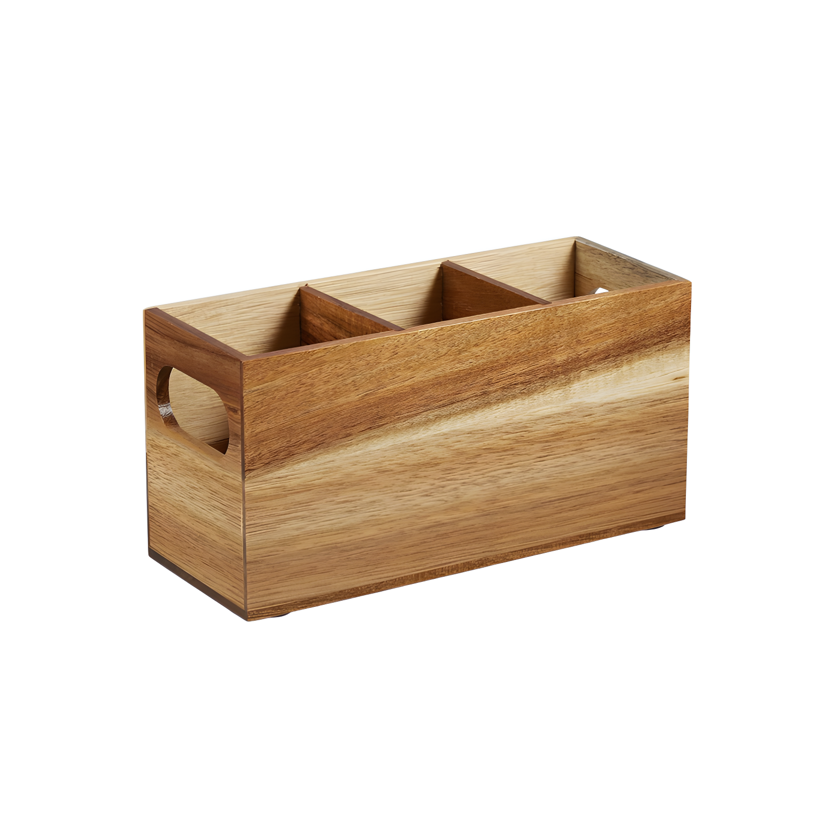 木製デスクトップコンパートメント収納ボックスシンプルなキッチン食器収納ボックスポータブル雑貨収納ボックス