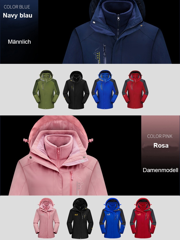 Jack Wolfskin 3-in-1 Zweiteilige Wasserdichte Punching Jacke