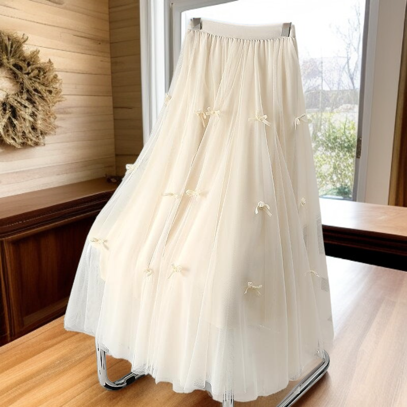 새로운 고급 리본 A라인 스커트