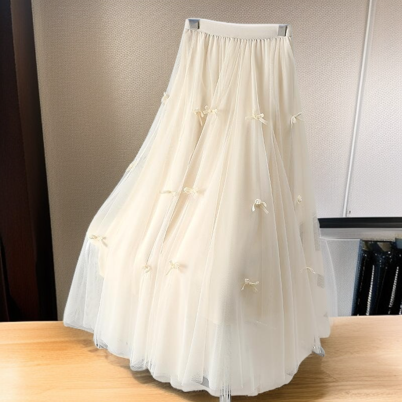새로운 고급 리본 A라인 스커트