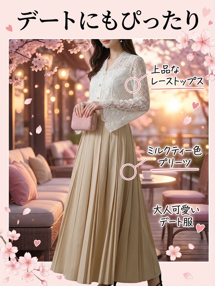 上質プリーツの万能スカート