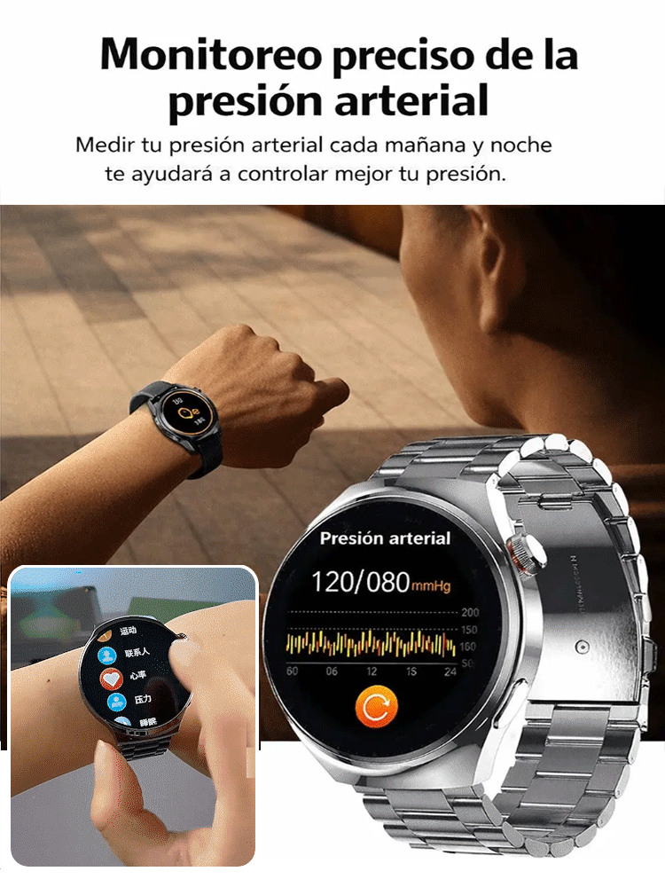 【¡Recomendado por médicos!】¡El reloj inteligente de salud más avanzado!