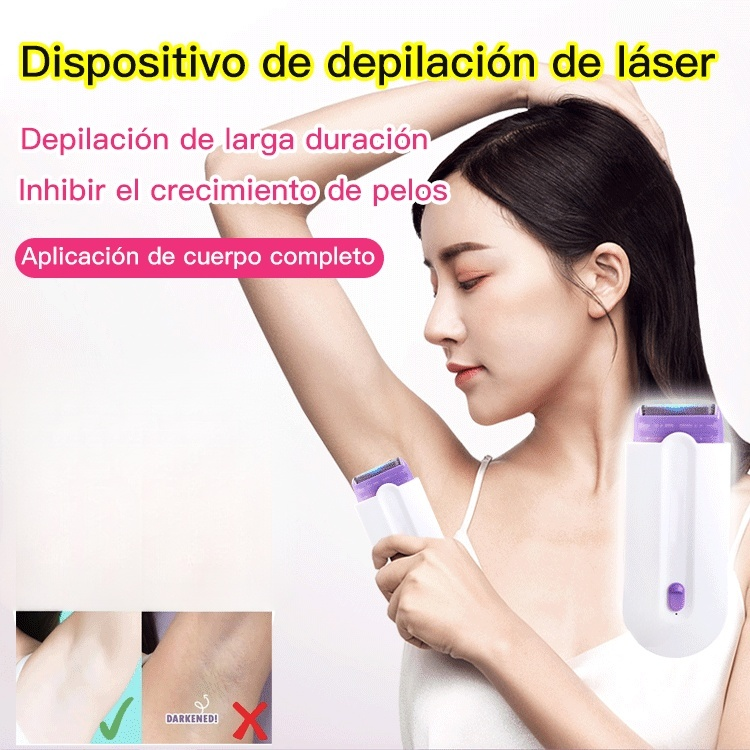 Aparato portátil de depilación de partes íntimas de dos cabezas con láser