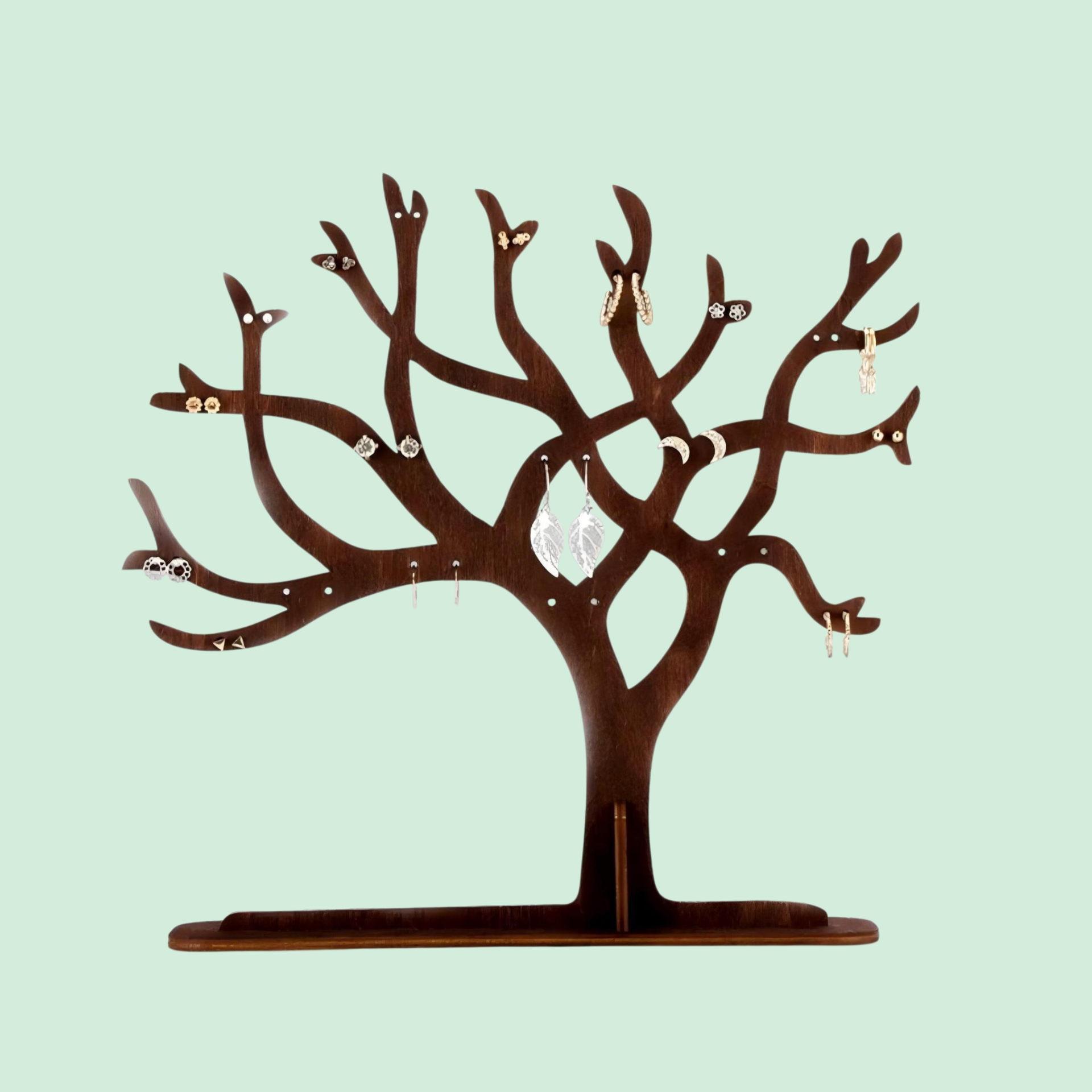 빈티지 귀걸이 나무 보석 스탠드