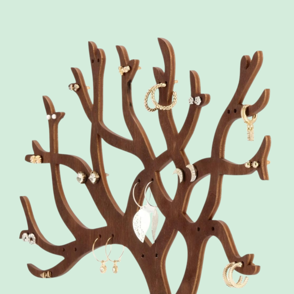 빈티지 귀걸이 나무 보석 스탠드