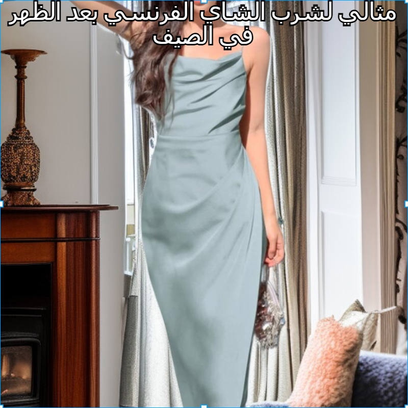 تنورة طويلة مثيرة مكشكشة ومزينة بكسرات من الشيفون بتصميم صيفي مناسب لاستراحة الشاي الفرنسية للنساء