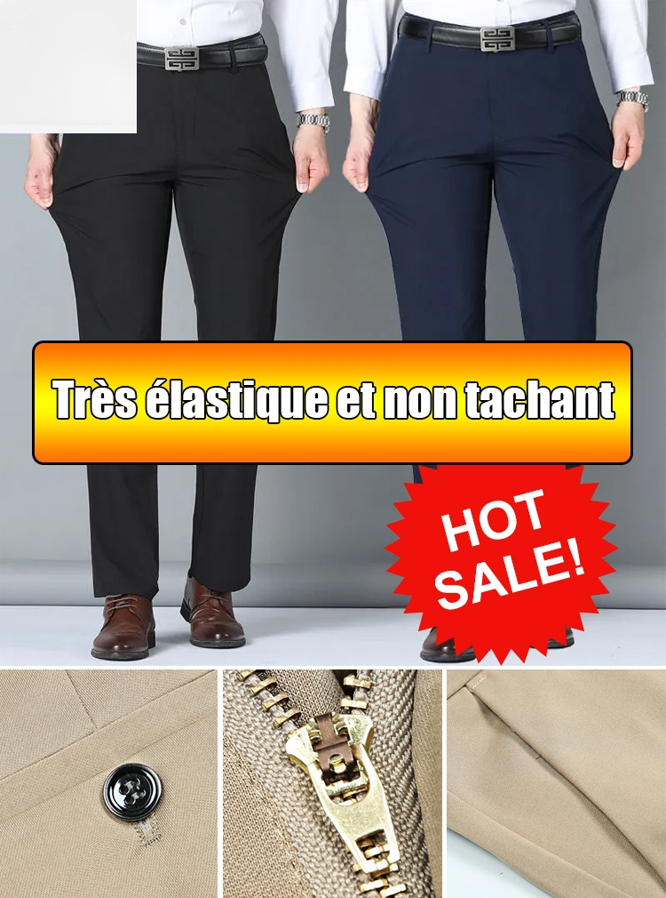 Pantalon décontracté Ice Silk stretch pour homme