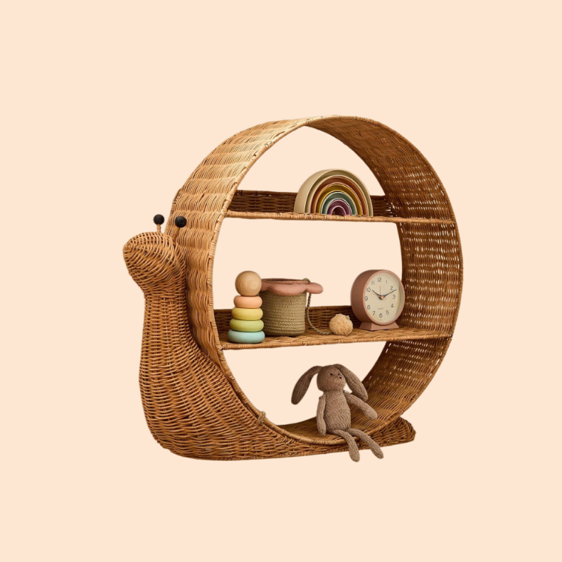 北欧风藤编壁挂置物架