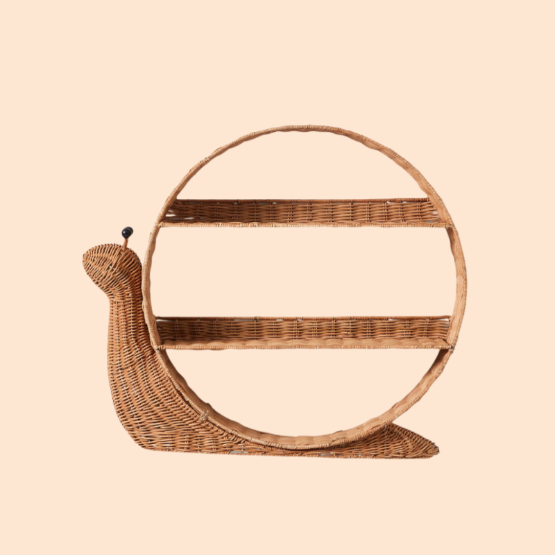 北欧风藤编壁挂置物架