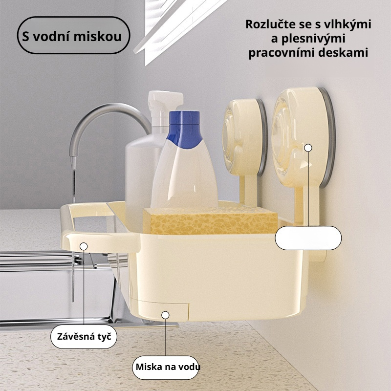 Odkapávač na hadříky s přísavkou, multifunkční