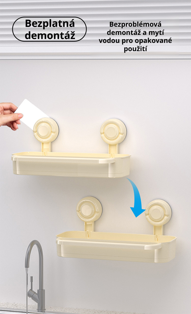 Odkapávač na hadříky instalovaný na kuchyňskou linku