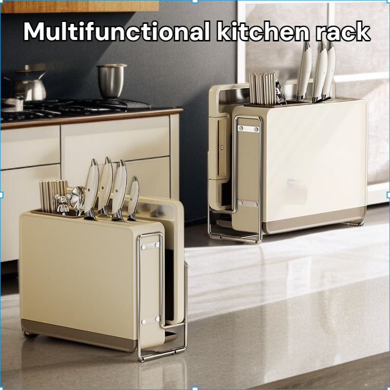 Kitchen knife rack storage rack multifunctional cutting board knife