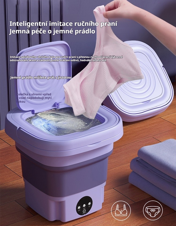 Skládací mini pračka do domácnosti