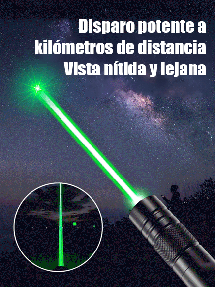 Láser de alta potencia con luz intensa de largo alcance.