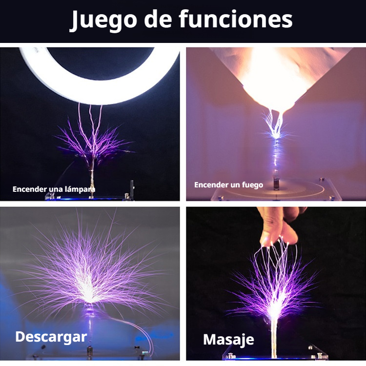 【Un rayo en la palma de la mano】Altavoz Bluetooth con bobina Tesla