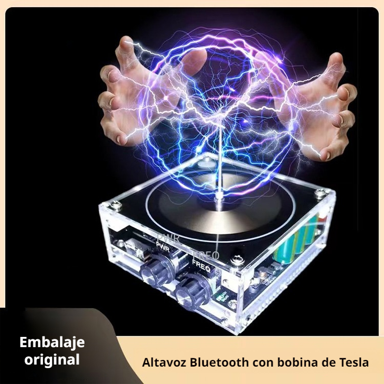 【Un rayo en la palma de la mano】Altavoz Bluetooth con bobina Tesla