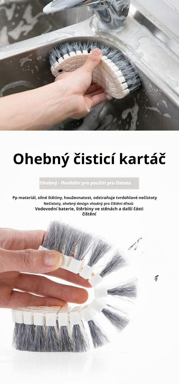Kartáč vhodný na úklid kuchyně a koupelny