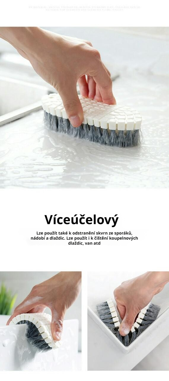 Praktický 8-shaped kartáč při čištění vany