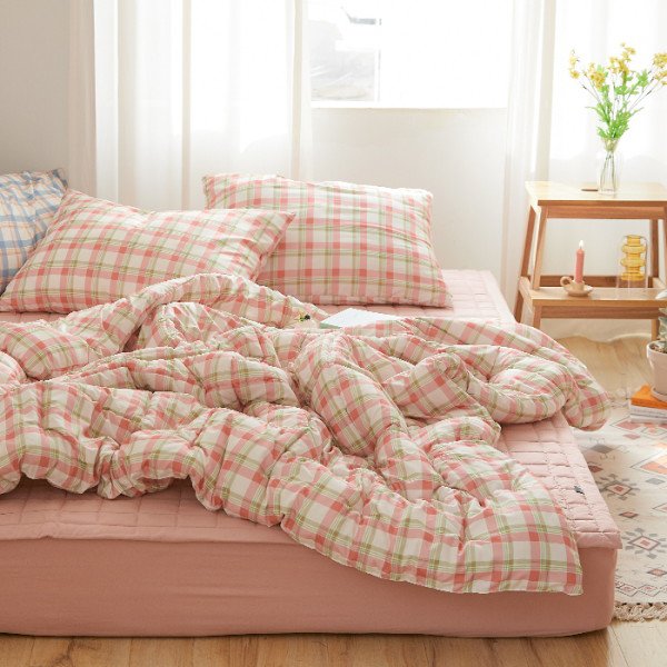 Japanese style unprinted wind thickened brushed washed cotton