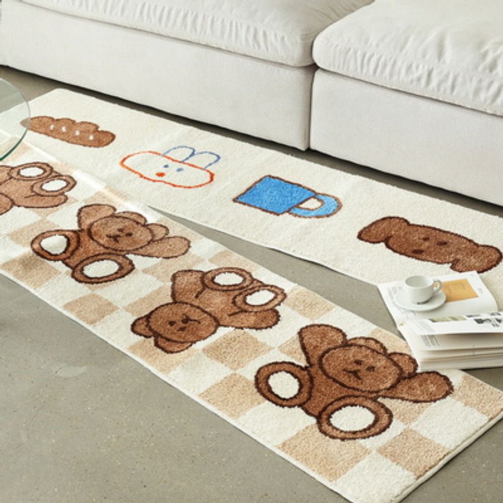 소녀 넘어짐 방지 거실 카펫 크림 캐시미어 흡수 카펫 방 침실 침대 옆 카펫