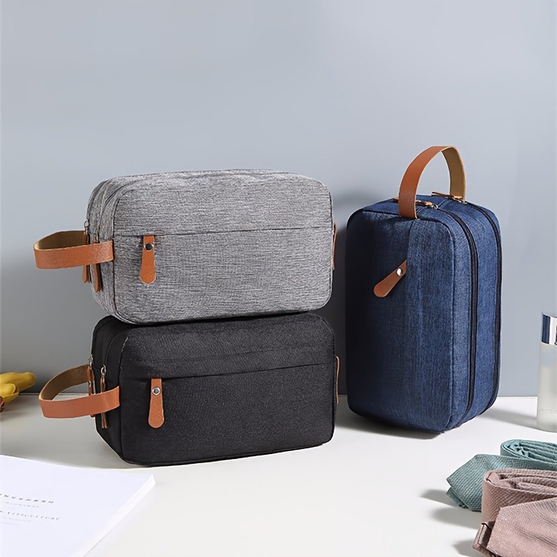 1개 남성용 세면도구 가방 비즈니스 휴대용 보관 가방 세면도구 보관 가방 여행 화장품 가방 걸이