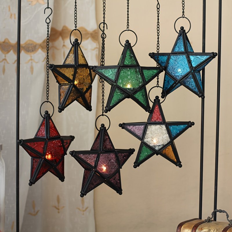 Sternkerzenständer aus Buntglas