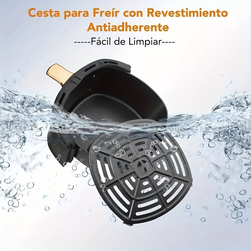 대용량 5L 에어 프라이어 및 핫팟 콤보 - 무기름, 스마트, 자동 - 프렌치 프라이 등에 완벽함 - 1350W