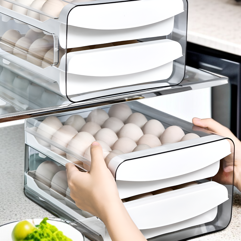 Kitchen Egg Tray Drawer Style Egg Box Food Grade Refrigerator Fresh Keeping Storage Box