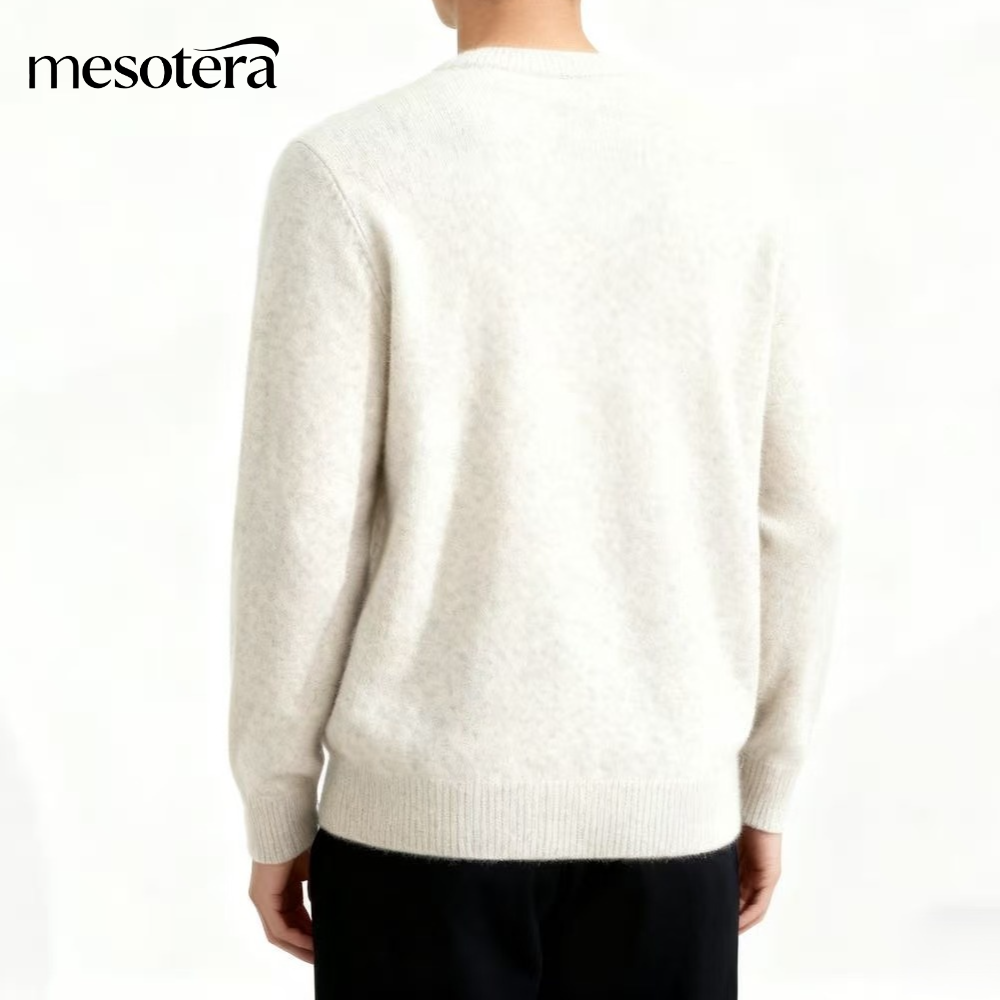 秋冬用高級クルーネックセーター（メンズ）、スリムフィット、暖かい、無地、万能、新作カジュアルベースレイヤーニットウェア